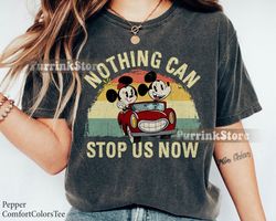 Retro Nothing Can Stop UNow Mickey and MinnieRunaway Railway Shirt Mickey and Fr,Tshirt, shirt gift, Sport shirt