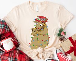 The AristocatFrouFrou Wear Santa Hat With ChristmaLight Disney Horse A Very Merr,Tshirt, shirt gift, Sport shirt