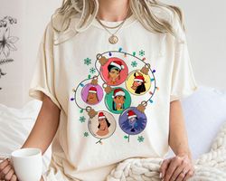 the emperornew groove kuzco christmalight disney crystal ball shirt family match,tshirt, shirt gift, sport shirt