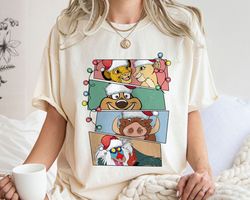 The Lion King Santa Hat Vintage XmaLight Merry ChristmaShirt Family Matching Wal,Tshirt, shirt gift, Sport shirt