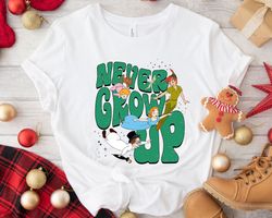 Vintage Retro Never Grow Up Peter Pan Shirt Family Matching Walt Disney World Sh,Tshirt, shirt gift, Sport shirt