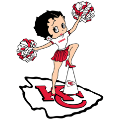 Cheer Betty Boop Kansas City Chiefs SVG