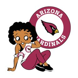 Betty Boop Arizona Cardinals SVG Png Dxf Eps Pdf Clipart For Cricut