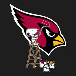 Snoopy Paints The Arizona Cardinals Logo SVG