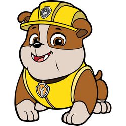 Rubble Paw Patrol Svg Paw Patrol Clipart Cartoon Paw Svg Dog Patrol Svg Digital Download