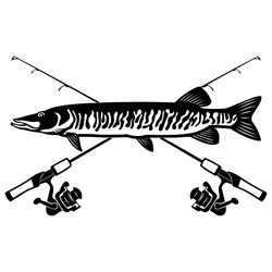 Tiger Musky Fishing Svg Fishing Logo Svg Fish Svg Fishing Clipart Fishing Files For Cricut Cut Files For Silhouette