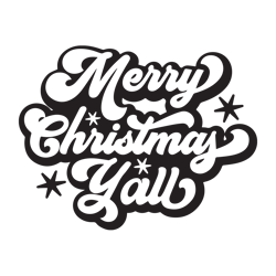 Merry Christmas Yall Svg File Cricut Cutting Silhouette Cameo Design Space Graphic Illustration Christmas Shirt