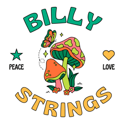 Billy Strings Peace Love Mushroom SVG