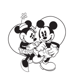 Valentines Mickey And Minnie Heart