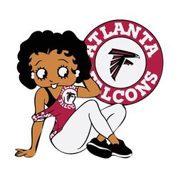 Atlanta Falcons Betty Boop Cheerleader NFL svg, digital download