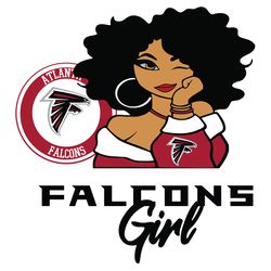 Atlanta Falcons Girl SVG