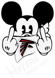 Atlanta Falcons Haters Gonna Hate Mickey Mouse Funny Svg