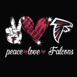 Peace Love Atlanta Falcons Nfl Football Teams PNG
