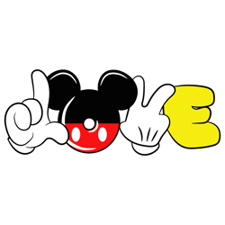 Mickey Love Hand SVG