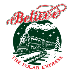 Retro Believe The Polar Express SVG