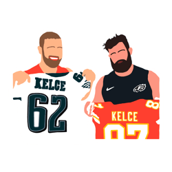 Kelce Brothers Jason And Travis SVG Digital Download
