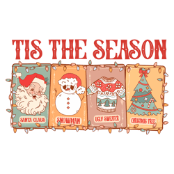 Tis The Season Santa Snowman SVG