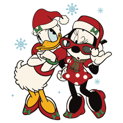 Minnie And Daisy Christmas SVG