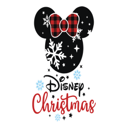 Disney Christmas Plaid Min1nie Head SVG