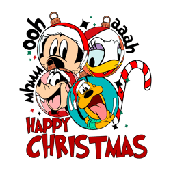 Disney Friends Merry Christmas Balls SVG