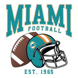 Miami Dolphins 1965 Football Helmet SVG Download