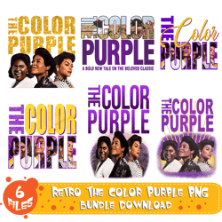 Retro The Color Purple PNG Bundle Download