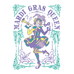 Vintage Mardi Gras Queen Carnival SVG