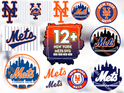 12 Files New York Mets Svg Bundle, Mets Logo Svg, New York Mets Fans Vector