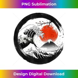 Japanese Calligraphy Art Great Wave - Eco-Friendly Sublimation PNG Download - Infuse Everyday with a Celebratory Spirit