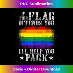 If This Flag Offends You Rainbow Flag Equal Gay LGBT Pride - Eco-Friendly Sublimation PNG Download - Animate Your Creative Concepts