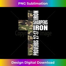 Green Camo Iron Sharpens Iron Christian Verse Family Couples - Eco-Friendly Sublimation PNG Download - Animate Your Creative Concepts