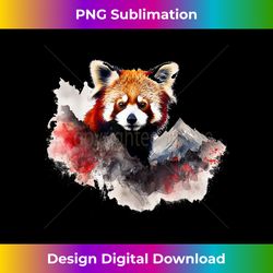 red panda mountains artwork  animal landscape red panda - contemporary png sublimation design - crafted for sublimation excellence