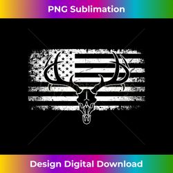 American Flag Outdoor Antlers Deer - Sleek Sublimation PNG Download - Crafted for Sublimation Excellence