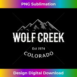 Retro Cool Wolf Creek Colorado Rocky Mountains Novelty Art - Deluxe PNG Sublimation Download - Chic, Bold, and Uncompromising