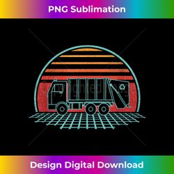 Garbage Truck Retro Vintage 80s Style Gift - Innovative PNG Sublimation Design - Ideal for Imaginative Endeavors