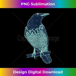 colorful raven bird illustration graphic art outfit crow - classic sublimation png file - channel your creative rebel