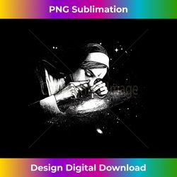 nun smoking dark style - Chic Sublimation Digital Download - Animate Your Creative Concepts