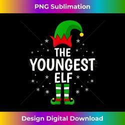 The Youngest Elf Family Matching Group Idea Funny Christmas - Innovative PNG Sublimation Design - Pioneer New Aesthetic Frontiers