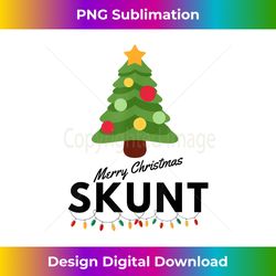 Merry Christmas Skunt - Caribbean Slang - Contemporary PNG Sublimation Design - Rapidly Innovate Your Artistic Vision