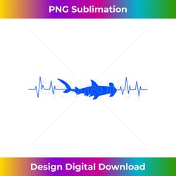 Hammerhead Shark Heartbeat - Crafted Sublimation Digital Download - Ideal for Imaginative Endeavors