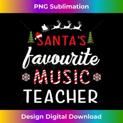 Santa's Favourite Music Teacher Musician Christmas - Innovative PNG Sublimation Design - Channel Your Creative Rebel