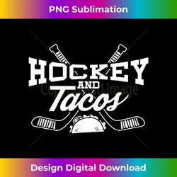 Love Ice Hockey Love Tacos Gift Design Idea Mexican - Futuristic PNG Sublimation File - Tailor-Made for Sublimation Craftsmanship