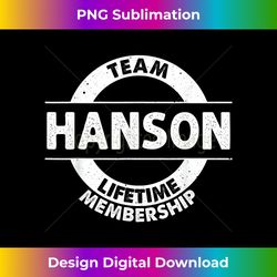 HANSON Funny Surname Family Tree Birthday Reunion Idea - Contemporary PNG Sublimation Design - Customize with Flair