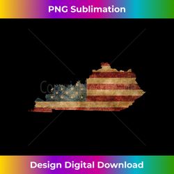Kentucky I Vintage US Flag Patriotic Map - Sublimation-Optimized PNG File - Reimagine Your Sublimation Pieces
