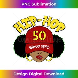 Hip Hop is 50  50th Anniversary Afro Puffs Black - Sleek Sublimation PNG Download - Lively and Captivating Visuals