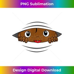 african american baby peeking from belly - eco-friendly sublimation png download - reimagine your sublimation pieces