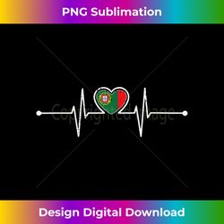 Portugal Soccer Heartbeat Portugese Football Sport Lover Fan - Chic Sublimation Digital Download - Lively and Captivating Visuals