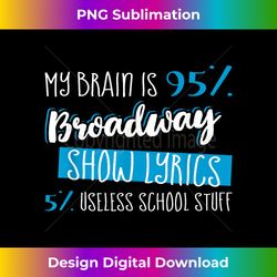 My Brain is 95 Broadway Show Lyrics 5 Useless School Stuff - Vibrant Sublimation Digital Download - Reimagine Your Sublimation Pieces