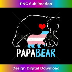 Trans Papa Bear Proud Dad Rainbow Transgender Father's Day - Deluxe PNG Sublimation Download - Enhance Your Art with a Dash of Spice