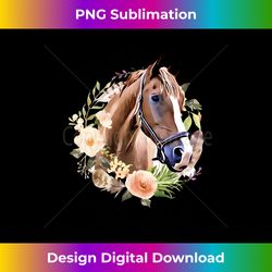 Just Girl Loves Horses Floral Wildflower Farm Animal Western - Eco-Friendly Sublimation PNG Download - Spark Your Artistic Genius